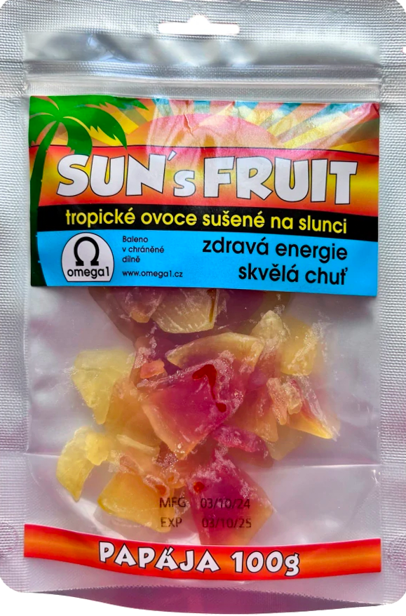 Sun´s fruit Sušená Papája Sun's Fruit 100g