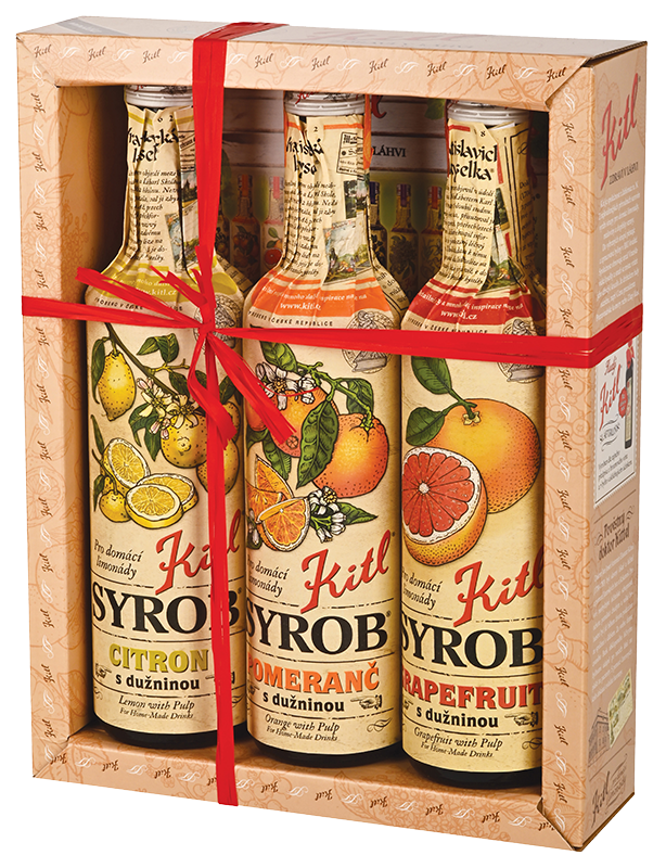 KITL Dárková kazeta citrusy citron + pomeranč + grep 3 x 500 ml