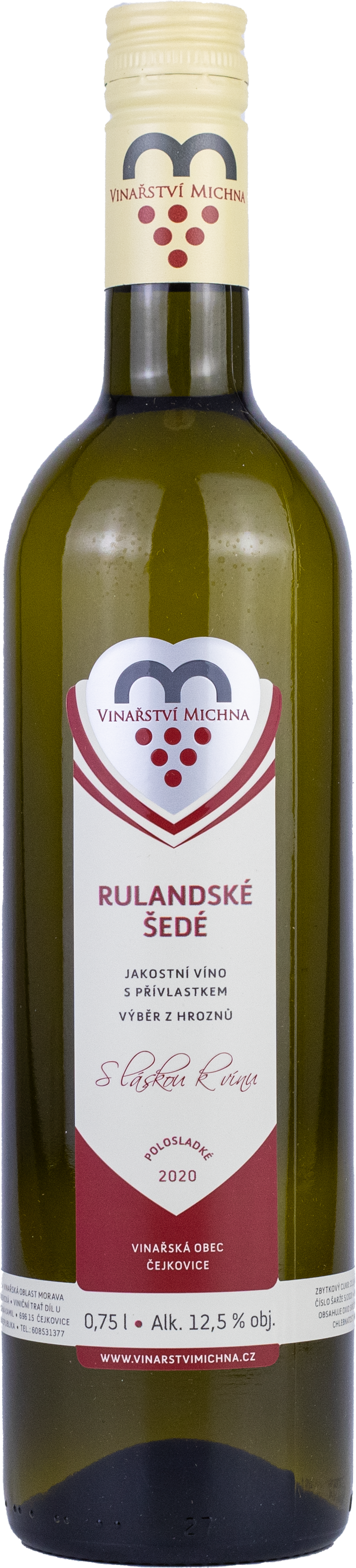 Vinařství Michna Michna Rulandské šedé Výběr z hroznů 2020
