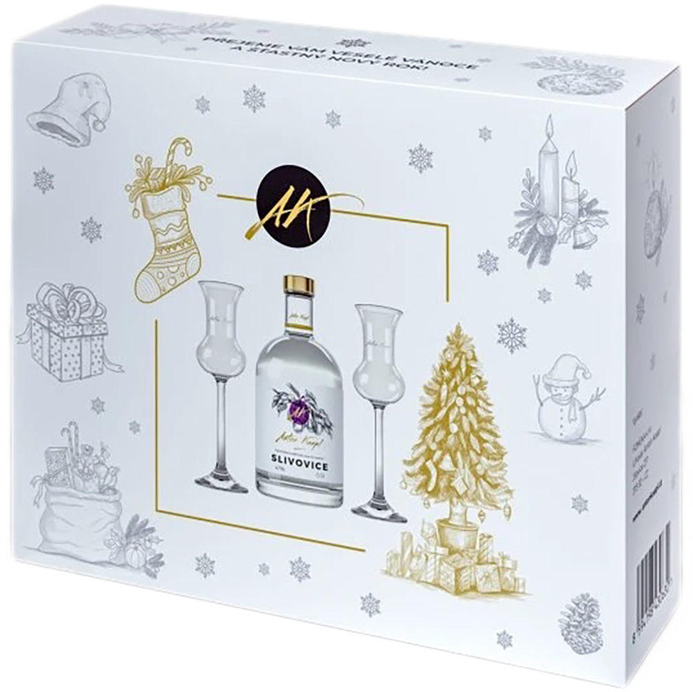 Anton Kaapl Set Slivovice Anton Kaapl Vánoční luxusní dárkové balení 0,5l 47%