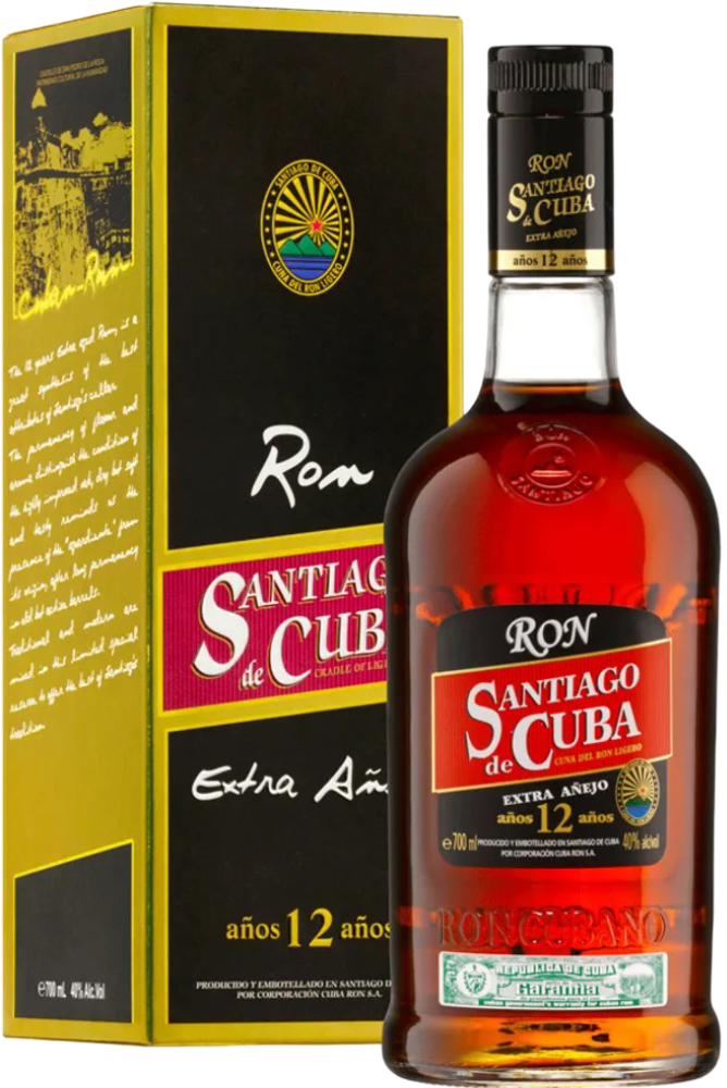 Santiago De Cuba Rum Ron Santiago De Cuba Anejo Superior ele 12 0,7l 40% + Dárkové balení
