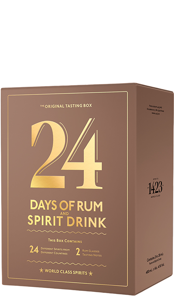 1423 - World Class Spirit Rumový kalendář Mocha Edition 24x s 2 skleničky + dárkové balení