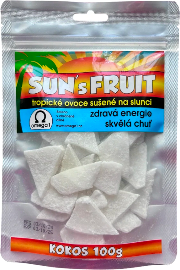 Sun´s fruit Sušený Kokos Sun's Fruit 100g