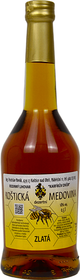 Karfíkův Dvůr Medovina zlatá Karfíkův Dvůr 0,5l 18%