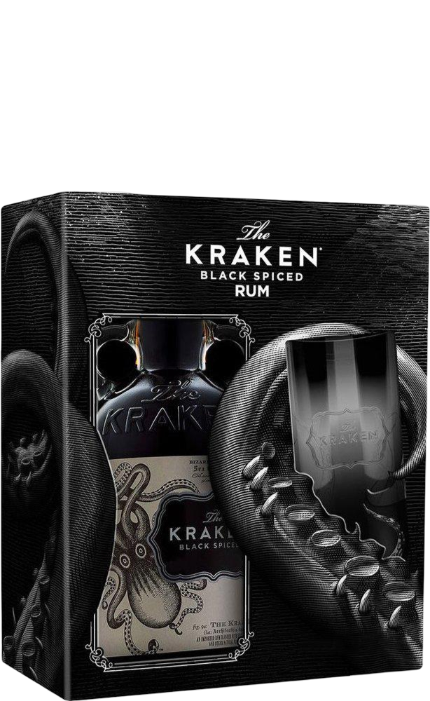 Bizzare Fierce Rum Kraken Black Spiced 1,0l 40% se skleničkou + Dárkové Balení