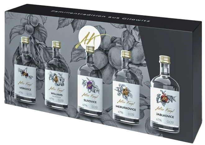 Anton Kaapl Set Anton Kaapl Luxusní dárkové balení destilátů 5 x 0,05l
