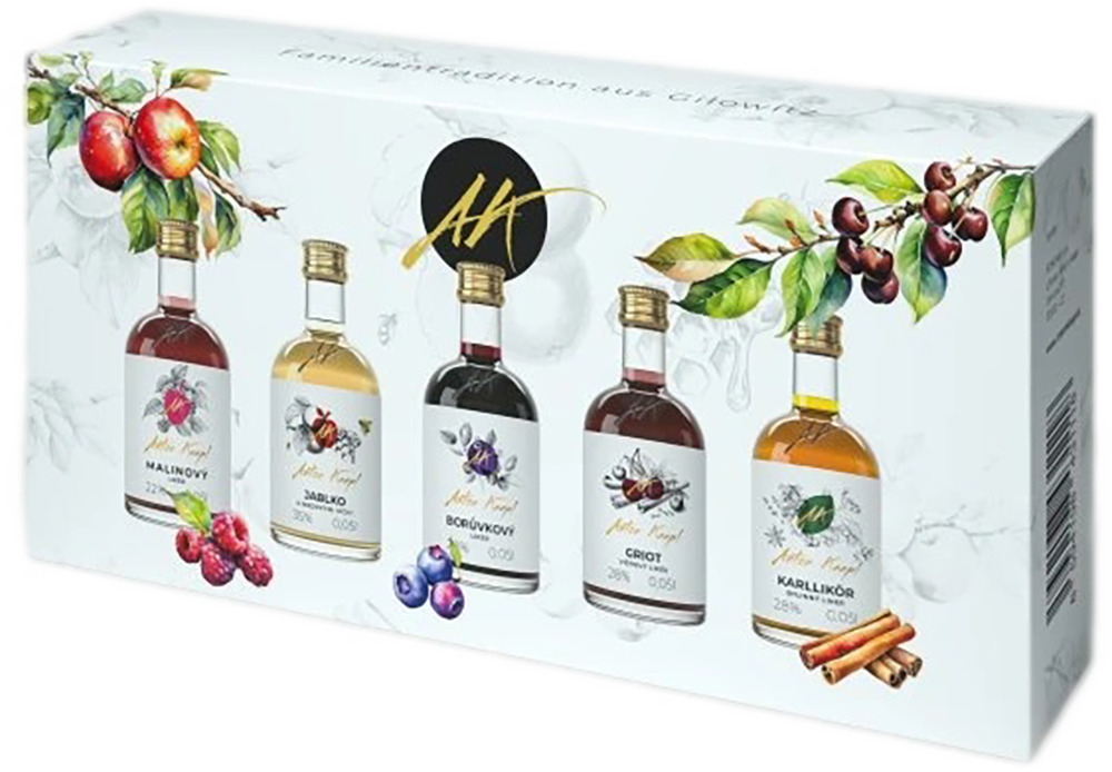 Anton Kaapl Set Likérů Anton Kaapl Luxusní dárkové balení 5 x 0,05l