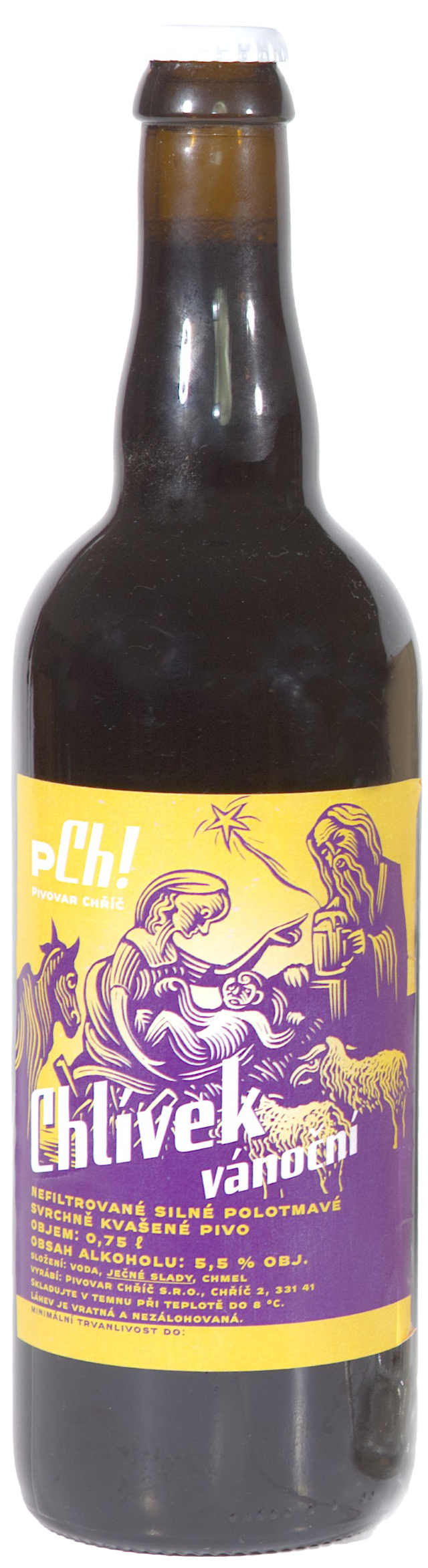 Pivovar Chříč Pivo Pivovar Chříč Chlívek vánoční 13° klášterní Ale 0,75l