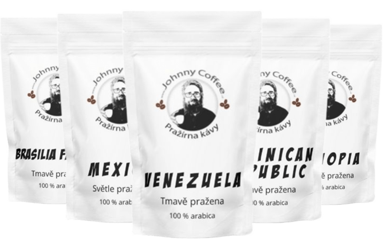 Conso med s.r.o. Káva Johnny Coffee Degustační set káv 5x150g