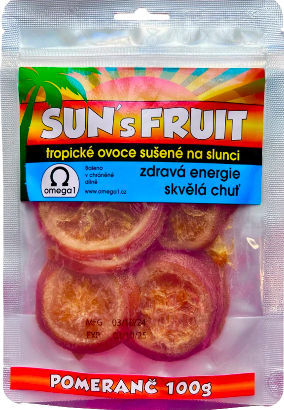 Sun´s fruit Sušený Pomeranč Sun's Fruit 100g