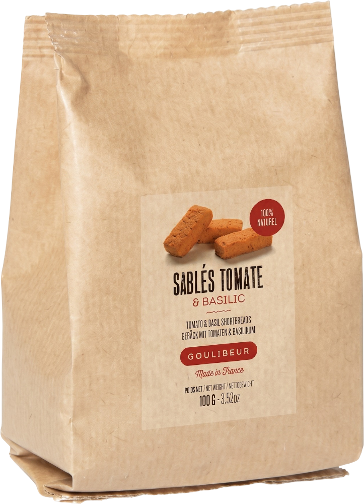 Goulibeur Sušenky Goulibeur sablés s rajčaty a bazalkou 100g