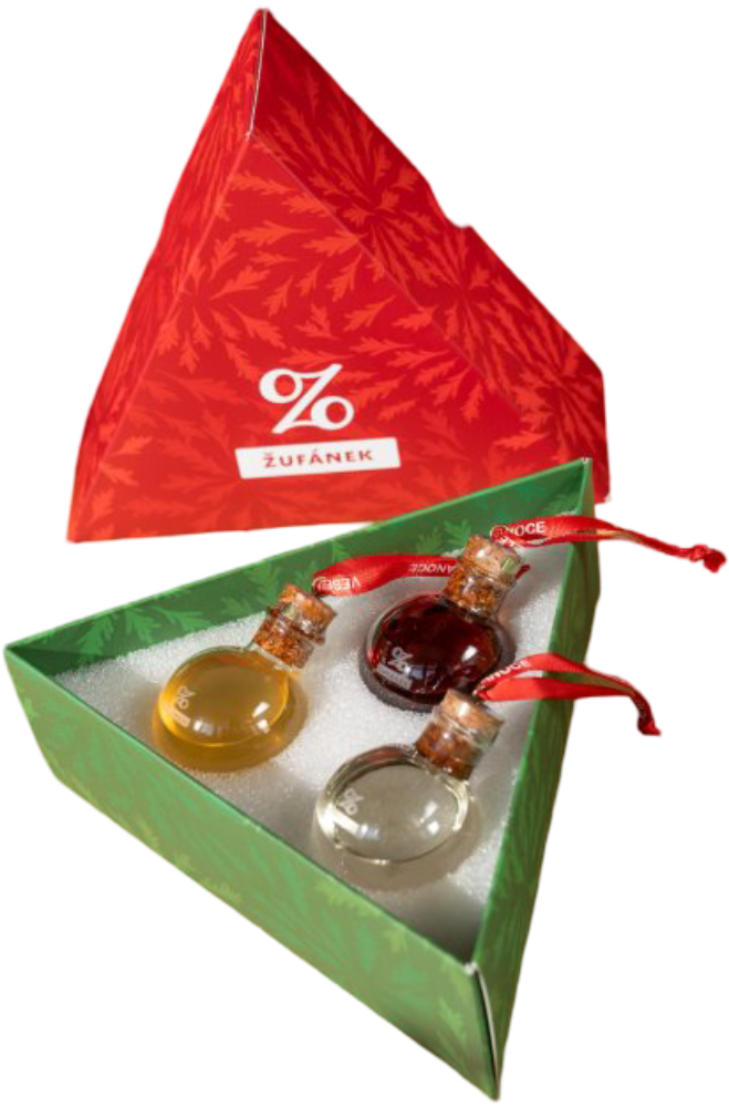 Žufánek Alkoholické vánoční koule Žufánek 3x0,05l