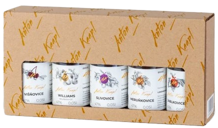 Anton Kaapl Set Anton Kaapl Přírodní dárkové balení 5 x 0,05l - destiláty
