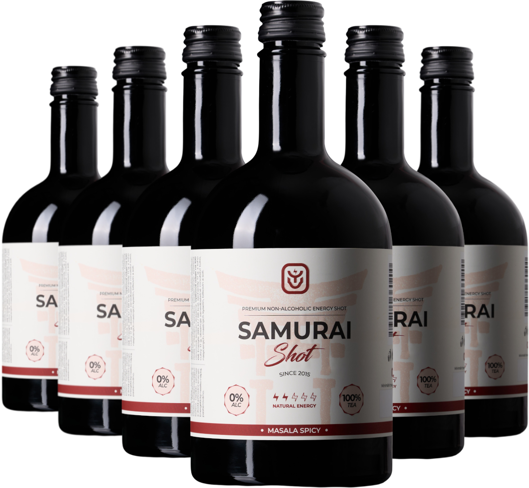 Drink Samurai Set energetický nápoj Samurai Shot Masala Spicy 6x0,5l