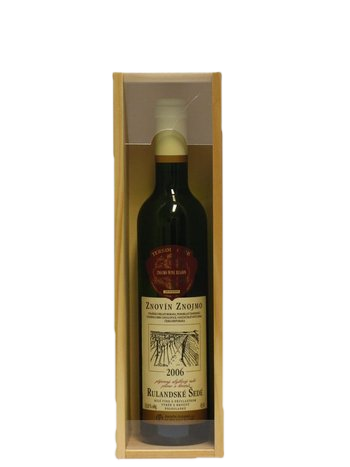 R G I Box bedýnka dřevo světlé ozdobná na 1 láhev