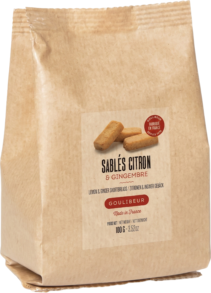 Goulibeur Sušenky Goulibeur sablés s citronem a zázvorem 100g