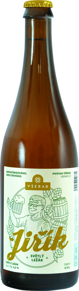 Pivovar Všerad Pivo Pivovar Všerad Jiřík 11% světlý ležák 0,75l Sklo
