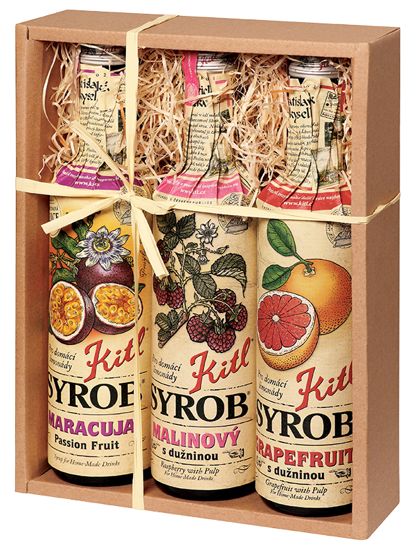 Kitl Syrob Maracuja + Malina + Grep dárkové balení 3x500 ml