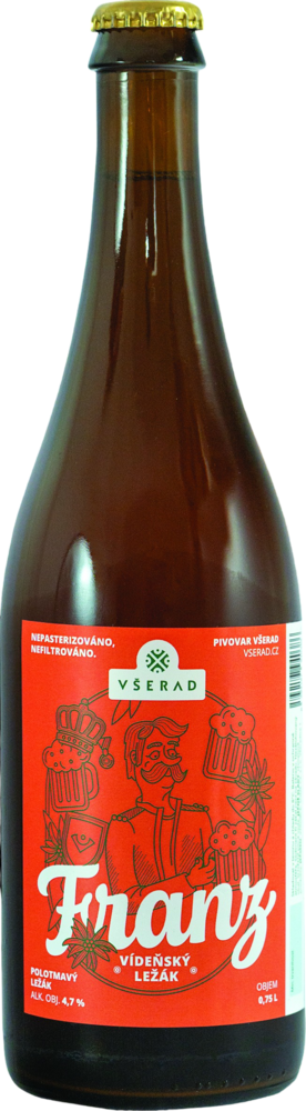Pivovar Všerad Pivo Pivovar Všerad Franz 12% polotmavý ležák 0,75l Sklo
