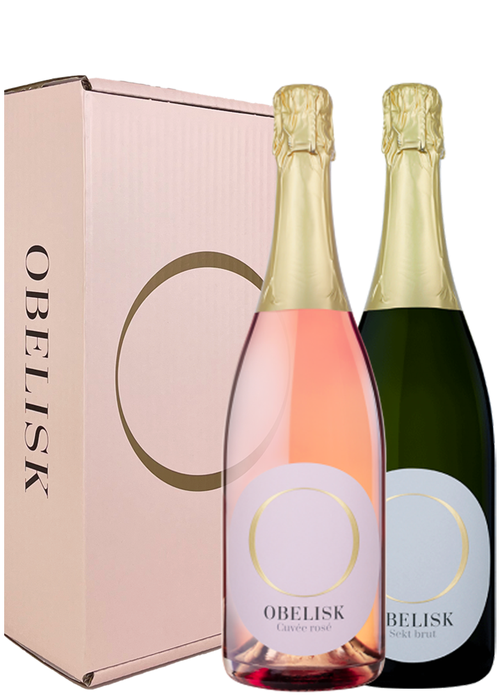 Vinařství Obelisk Obelisk balíček se sekty pro oba + dárkové balení