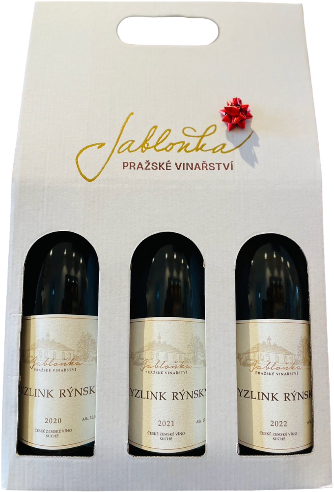 Vinařství Jabloňka Jabloňka Vánoční sada 3ks Ryzlink rýnský