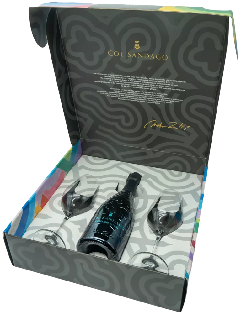 Col Sandago Col Sandago Costa Dei Falchi Prosecco DOCG Extra Brut Superiore + Dárkové balení