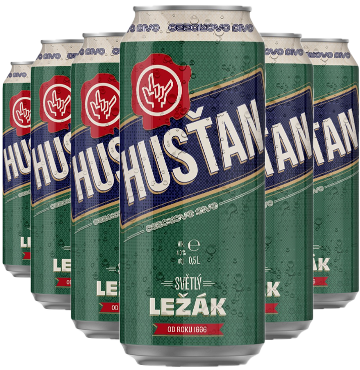 Pivo Lobkowicz Husťan Světlý Ležák 6x0,5l SET 5+1