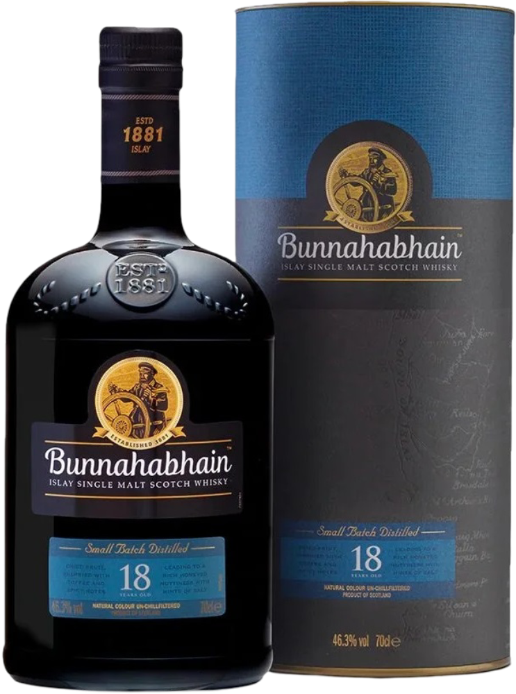 Bunnahabhain Distillery Whisky Bunnahabhain Islay Single Malt Scotch 18YO 46,3% + Dárkové Balení