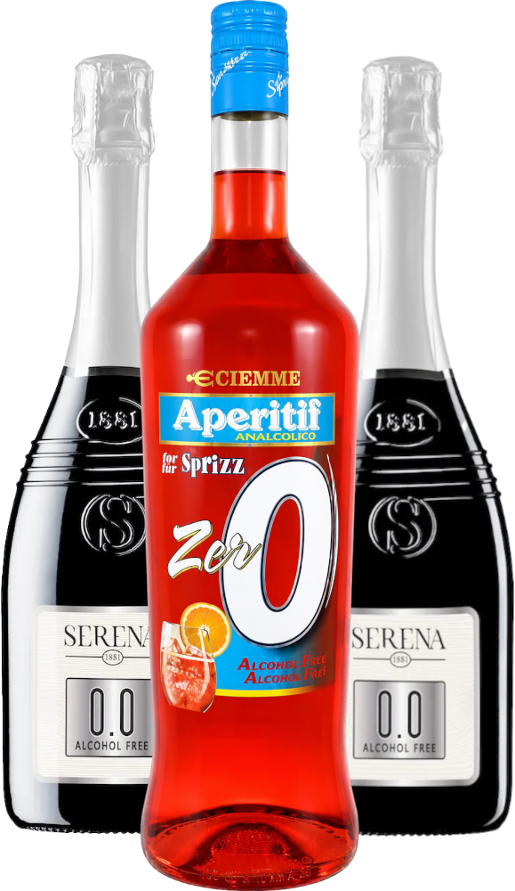 různí Set Nealkoholický Spritz - Ciemme Aperitif Zero - Sprizz Aperitivo + 2x Serena Zero Alcohol Free, foto produktu