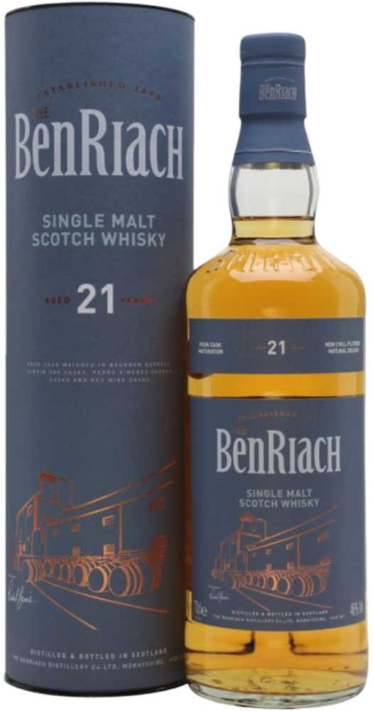 BenRiach Distillery Whisky BenRiach 21YO 0,7l 40% + Dárkové Balení